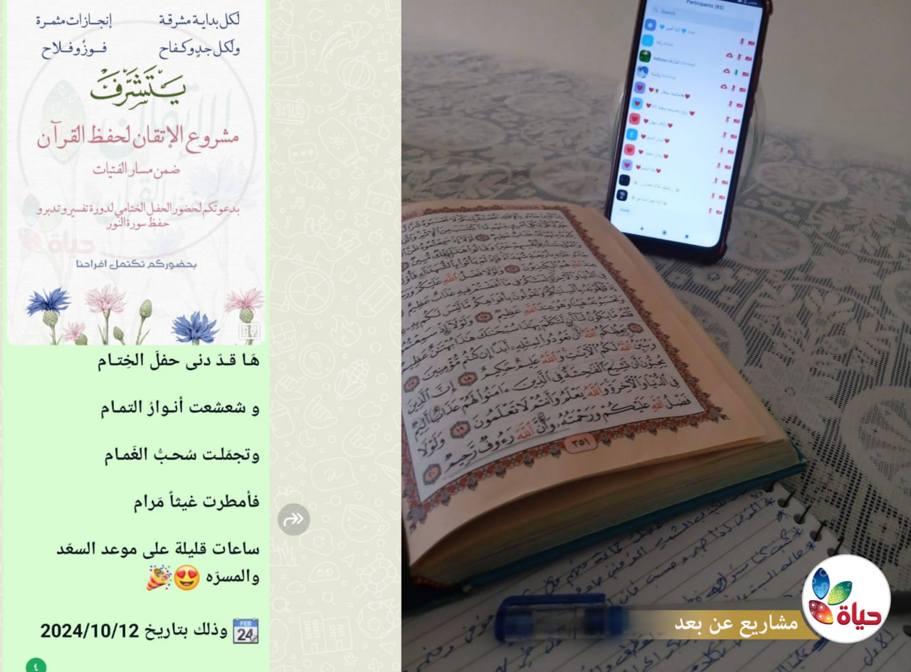 مشروع :الإتقان في حفظ القرآن
